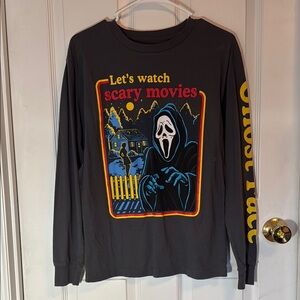 Ghost Face Let's Watch Scary Movies Long Sleeve Shirt
